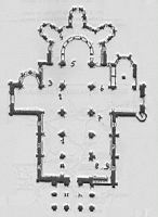 Paray-le-Monial - Basilique du Sacre-Coeur - Plan avec numeros